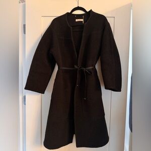 Chloe Black Wool Belted Coat